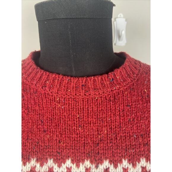 Croft & Barrow Pull Over Crew Neck Small Christmas Winter Snowflake Sweater - Picture 2 of 8